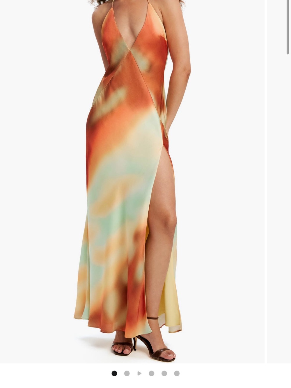 Bardot satin maxi dress